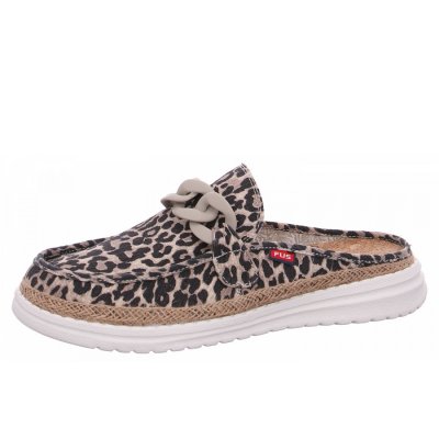 Fusion Slipper in raffia leo beige