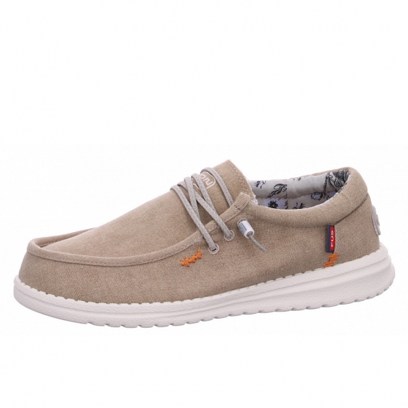 Fusion Slipper in washed canvas beige