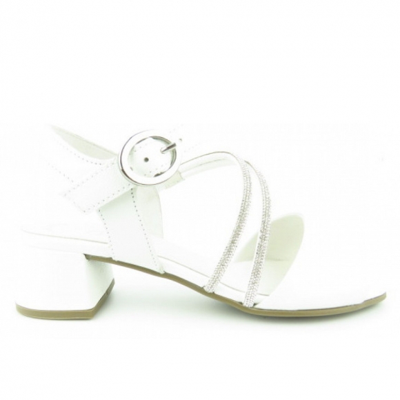 Gabor Lammnappa Strass 40 mm Sandale in weiss