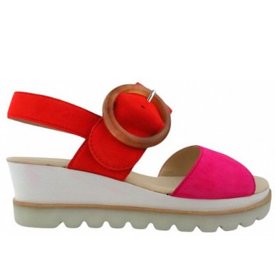 Gabor pink pumpkin Keilsandalette in pink/pumpkin