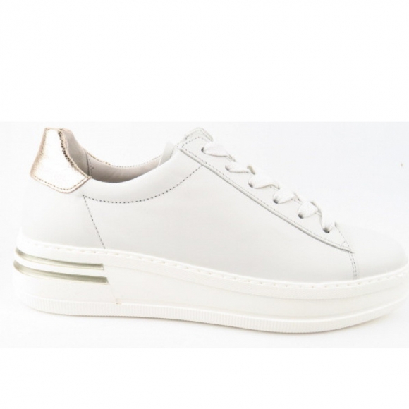 Gabor Comfort Calf offwhite Sneaker low in offwhite/platino