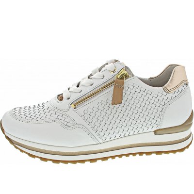 Gabor Comfort sportlicher Schnürer in weiss/champ/nat Gabor Comfort sportlicher Schnürer in weiss/champ/nat