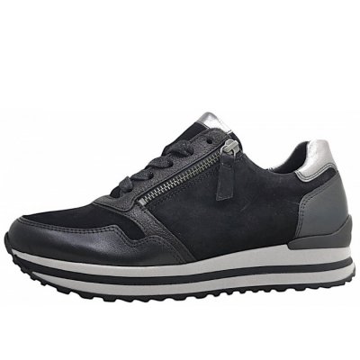 Gabor Comfort sportlicher Schnürer in 37 schwarz/silber Gabor Comfort sportlicher Schnürer in 37 schwarz/silber