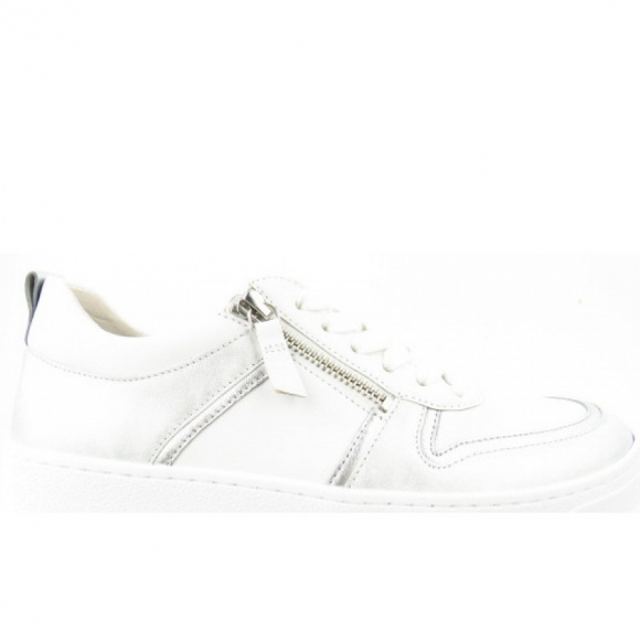 Gabor weiss silber Met. ZIP Sneaker low in weiss/silber/ice