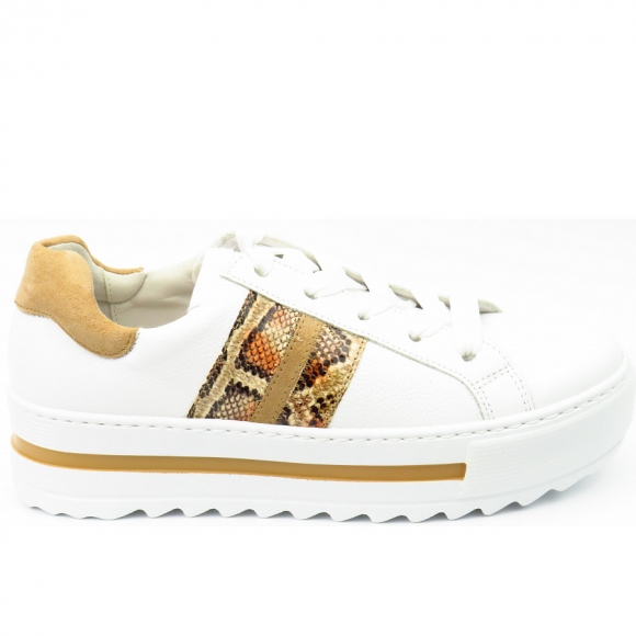 Gabor Cervo kombi. weiss/br. Sneaker in weis/desert/car