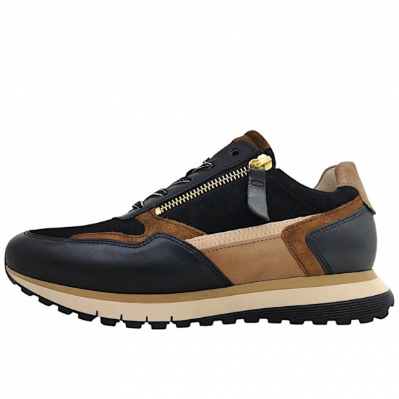Gabor Comfort sportlicher Schnürer in schwarz/whisky 67