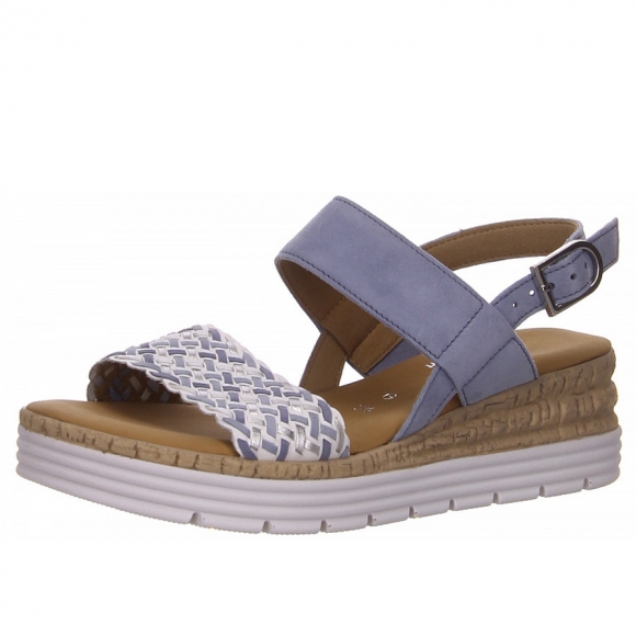 Gabor Sandalette in blau kombi.