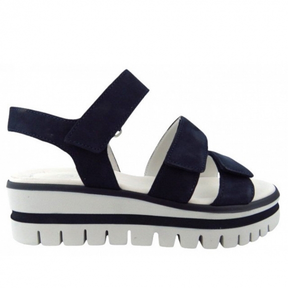 Gabor Soft Nubuk blue Sandale in blue