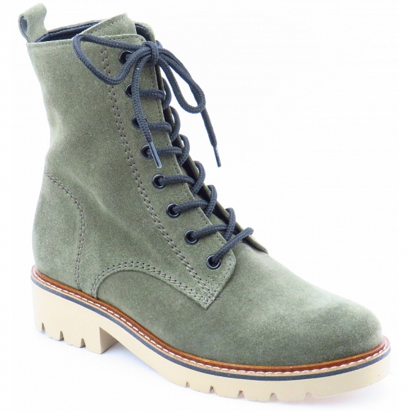 Gabor Velour oliv Micro Stiefelette in oliv