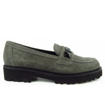 Gabor Samtchevreau grau Slipper in 2 soil (schwarz)