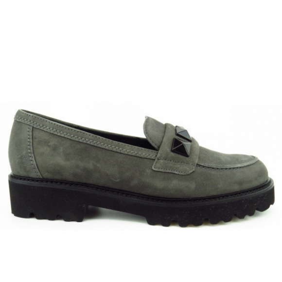 Gabor Samtchevreau grau Slipper in 2 soil (schwarz)