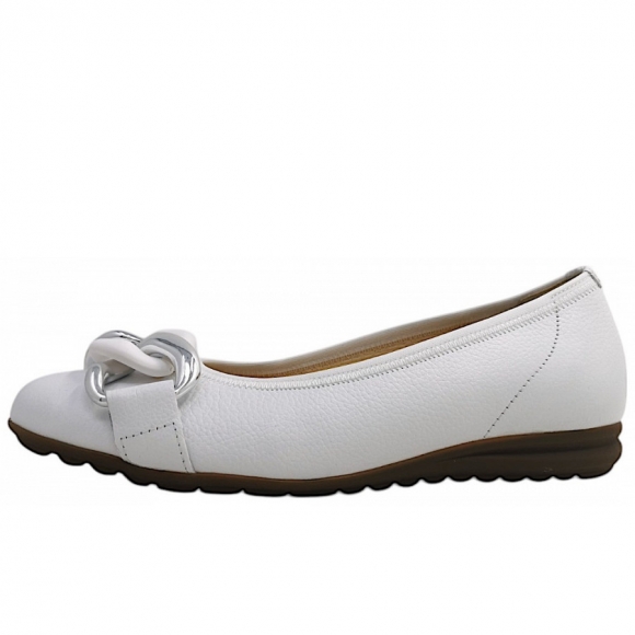Gabor Comfort Ballerina in weiss (uni+silber)