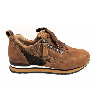 Gabor Samtchev./Snake new whisky Sneaker in new whisky/mocca