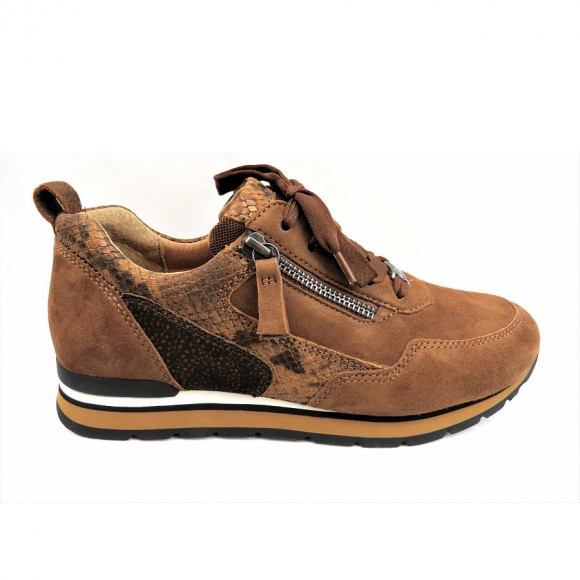 Gabor Samtchev./Snake new whisky Sneaker in new whisky/mocca