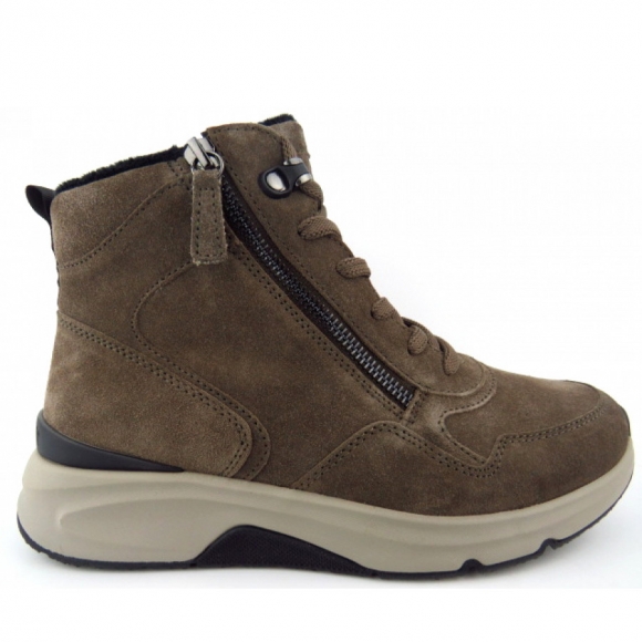 Gabor Velour braun Flausch Stiefelette in braun
