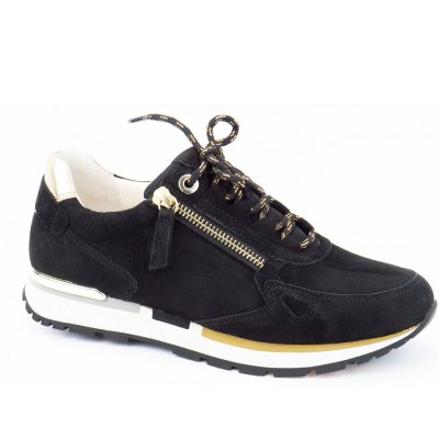 Gabor Comfort Reißverschluss Sneaker in schwarz/sun(Sp/go)