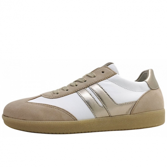 Gabor sportlicher Schnürer in oak/weiss/puder