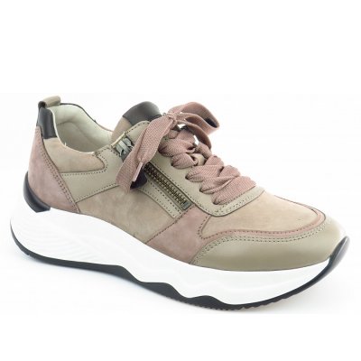 Gabor Nappa/Chevr. vision Sneaker in visone/dark-ros