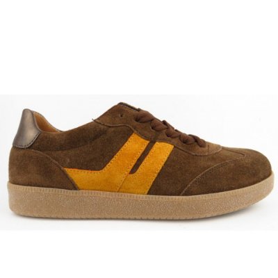 Gabor Sneaker low whisky sportlicher Schnürer in 18 whisky/gold./bronc