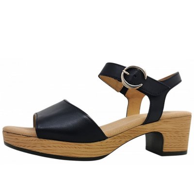 Gabor Comfort Sandalette in schwarz(go/S.Holz)