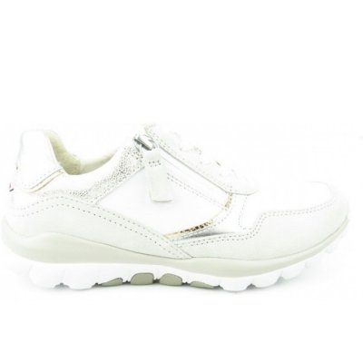 Gabor Rollingsoft weiss silber sportlicher Schnürer in weiss/white/silber