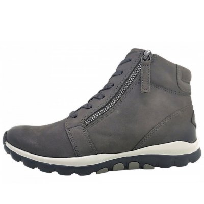 Gabor Comfort Schnürstiefel in Dark-Grey (Mel.)
