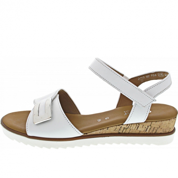 Gabor Sandalette in weiss (Kork/silb)