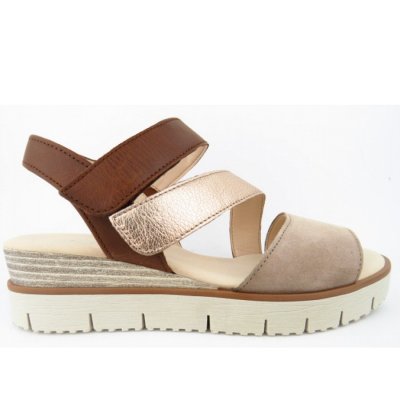 Gabor rabbit silk peanut Sandale in rabbit/silk/peanut