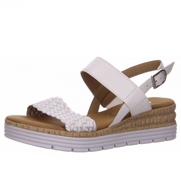 Gabor Sandalette in weiß kombi.
