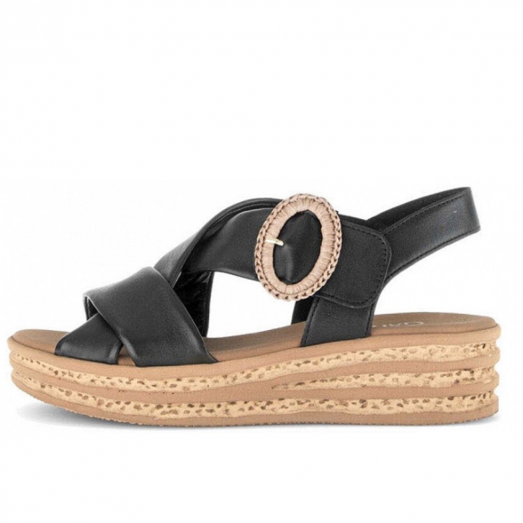 Gabor plateau sandalen Sandalette in schwarz