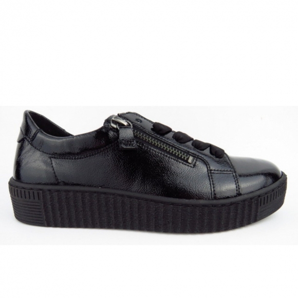 Gabor Knautschlack Sneaker low in schwarz (schwarz)