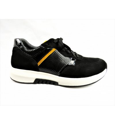 Gabor Nubuk/Cobra schwarz/gelb Sneaker in schwarz/herbst