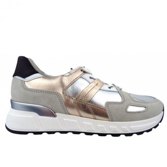 Gabor Comfort silber white puder sportlicher Schnürer in silber/white/puder