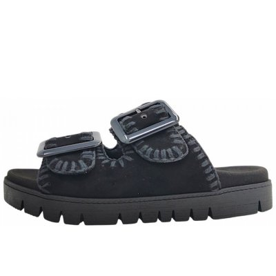 Gabor Pantolette in schwarz (uni)