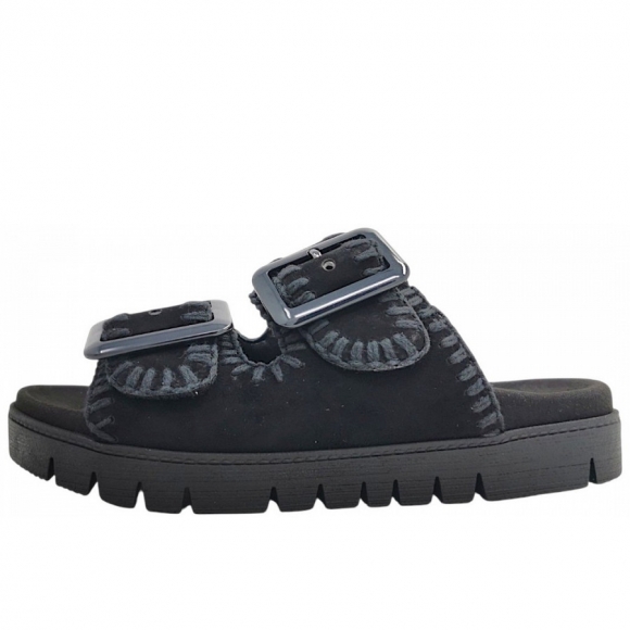 Gabor Pantolette in schwarz (uni)