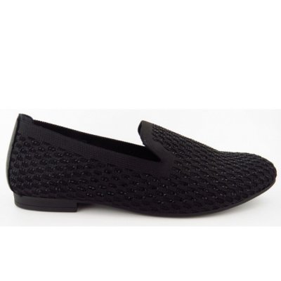 Gabor Stretch Glitter Slipper in schwarz (Glitter)