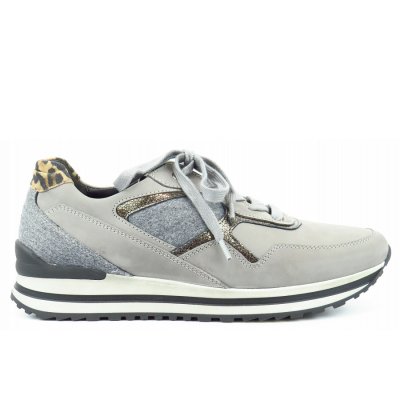 Gabor Comfort H Sneaker in grau/bronce/savanne
