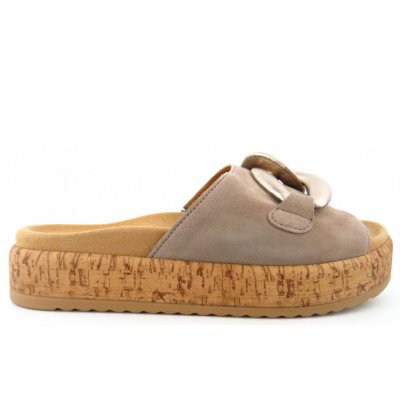 Gabor Velour rabbit puder Pantolette in rabbit/puder
