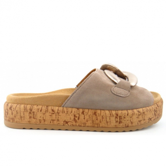 Gabor Velour rabbit puder Pantolette in rabbit/puder