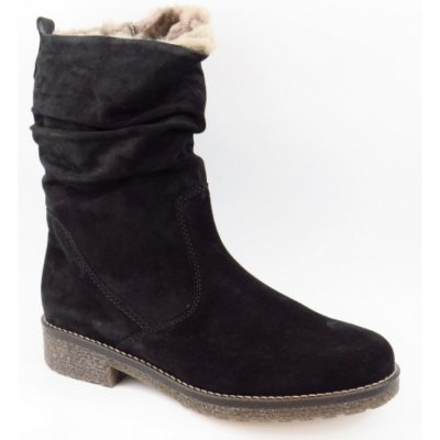 Gabor Comfort Velour Lammfell Stiefelette in 0 schwarz