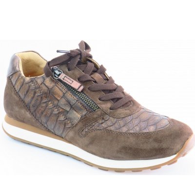 Gabor Snake/Kroko/DVelucognac/m Sneaker in Cognac