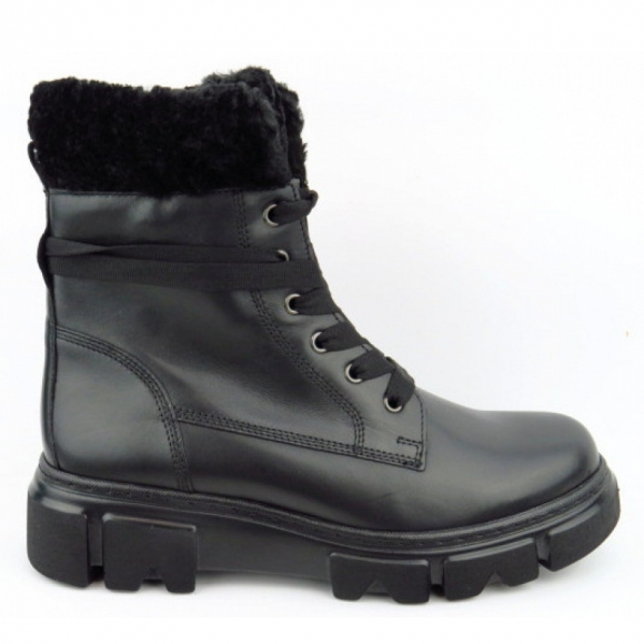Gabor Foulardcalf Weblamm Stiefelette in schwarz
