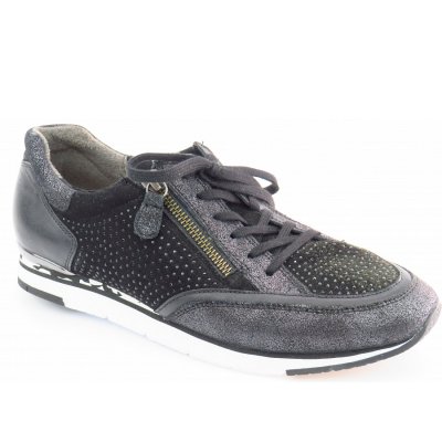Gabor Vel./Nappa schwarz Sneaker in schwarz