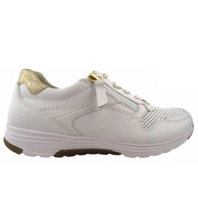 Gabor rollingsoft Sneaker low in weiss/platino(gold)