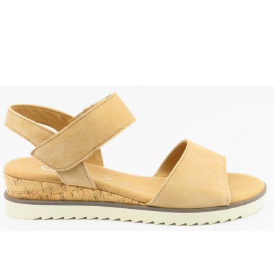 Gabor Comfort Samtchevreau caramel Sandale in caramel Kork