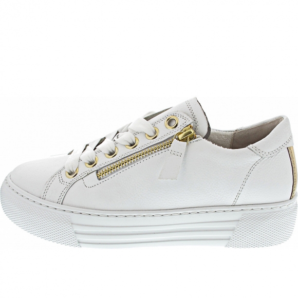 Gabor Comfort Sneaker in weiss/platino(gold)