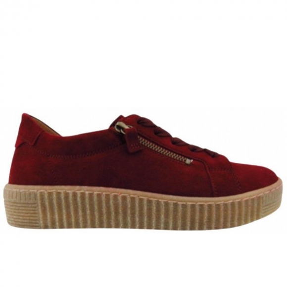 Gabor Velour bordeaux sportlicher Schnürer in bordeaux