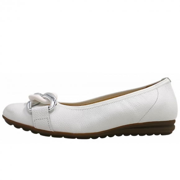 Gabor Comfort Ballerina in weiss (uni+silber)