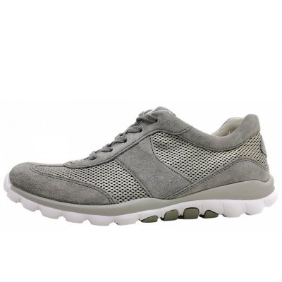 Gabor Comfort sportlicher Schnürer in silber/grau 39