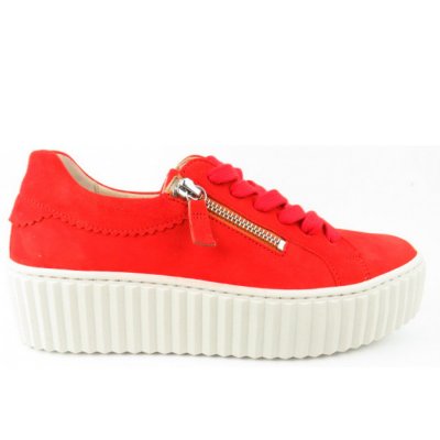 Gabor Samtchevreau pumpkin ZIP Sneaker low in pumpkin (creme)